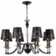 8 Light Black Living Room Bedroom Dining Room Retro Bar Candle Style Chandelier