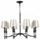 8 Light Black Living Room Dining Room Retro Contemporary LED Candle Style Chandelier