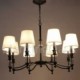 8 Light Black Living Room Dining Room Retro Contemporary LED Candle Style Chandelier