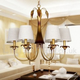 6 Light Modern / Contemporary Rustic Living Room Bedroom Candle Style Chandelier