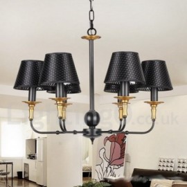 6 Light Retro Rustic Living Room Dining Room Bedroom Candle Style Chandelier