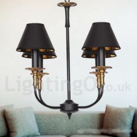 4 Light Retro Contemporary Living Room Dining Room Bedroom Candle Style Chandelier