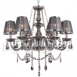 6 Light Dining Room Bedroom Living Room K9 Crystal Candle Style Chandelier