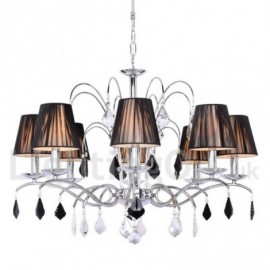 8 Light Contemporary Dining Room Bedroom Living Room K9 Crystal Candle Style Chandelier