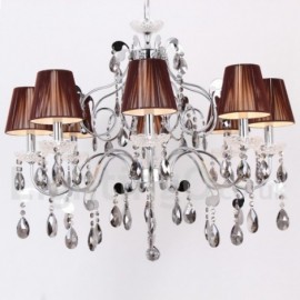 8 Light Contemporary Dining Room Bedroom Living Room K9 Crystal Candle Style Chandelier