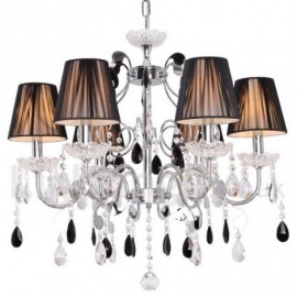 6 Light Contemporary Dining Room Bedroom Living Room K9 Crystal Candle Style Chandelier