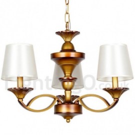 3 Light Retro Mediterranean Style, Rustic Living Room Dining Room Bedroom Candle Style Chandelier