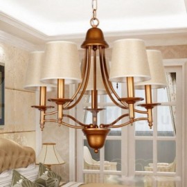 5 Light Rustic Retro Living Room Bedroom Mediterranean Style, Dining Room Candle Style Chandelier