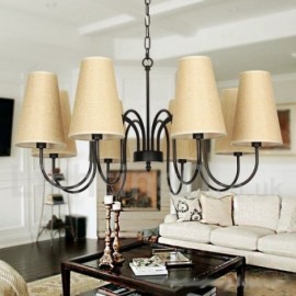 8 Light Retro Contemporary Living Room Dining Room Bedroom Candle Style Chandelier