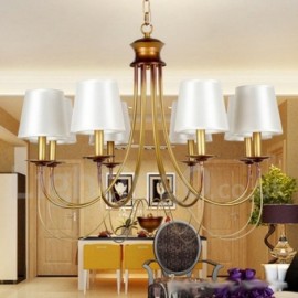 8 Light Rustic Living Room Dining Room Bedroom Mediterranean Style, Modern / Contemporary Candle Style Chandelier
