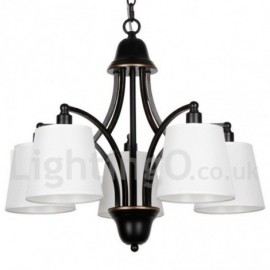 5 Light Rustic Retro Living Room Bedroom Dining Room Contemporary Candle Style Chandelier