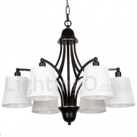 6 Light Rustic Retro Living Room Bedroom Dining Room Contemporary Candle Style Chandelier