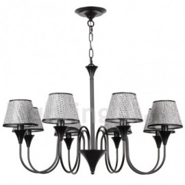 8 Light Rustic Modern / Contemporary Living Room Bedroom Dining Room Study Room/Office Retro Black Candle Style Chandelier