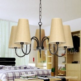 5 Light Retro Contemporary Living Room Dining Room Bedroom Candle Style Chandelier