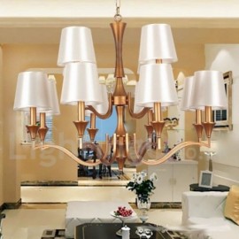 12 Light Mediterranean Style, Living Room Dining Room Bedroom Candle Style Chandelier
