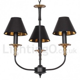 3 Light Living Room Retro Contemporary Dining Room Bedroom Hotel Candle Style Chandelier