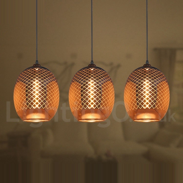 Rustic Glass Pendant Light European Bar, Dining Room Pendant Lights Uk