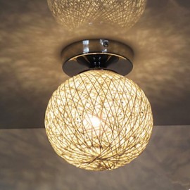 40W Modern/Contemporary / Lantern / Globe Bulb Included Chrome Metal Flush MountLiving Room / Bedroom / Dining Room / Study Room/Office /
