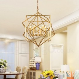 6 Light Retro,Rustic,Luxury Brass Pendant Lamp Chandelier