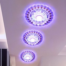 20CM Crystal Ceiling Lamp Spotlight LED SMD 3W Creative Lamp Tube Light Colorful Color Dome Light