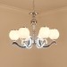 6 Light Modern / Contemporary Luxury LED Pendant Lamp Chandelier with Glass Shade
