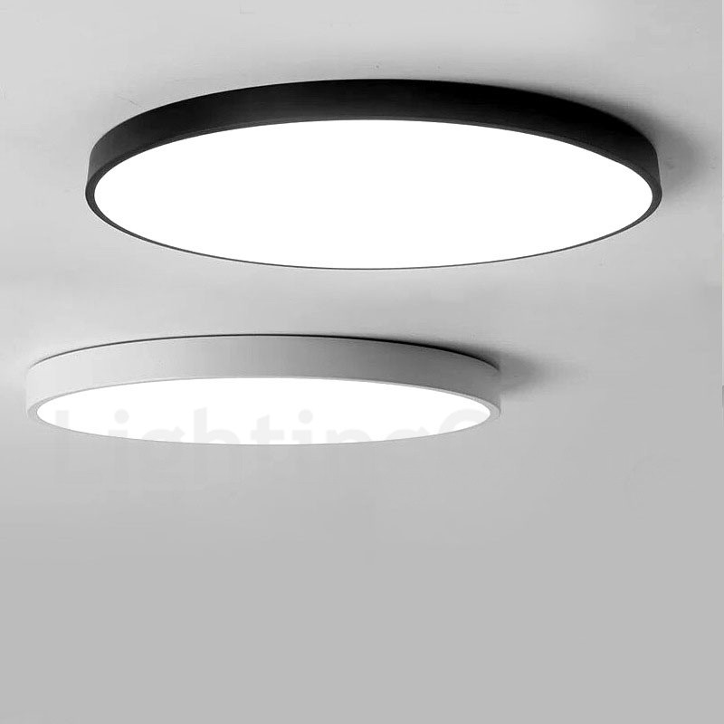 Ultra Thin Dimmable Led Modern Contemporary Nordic Style Flush Mount Ceiling Lights With Acrylic Shade For Bathroom Living