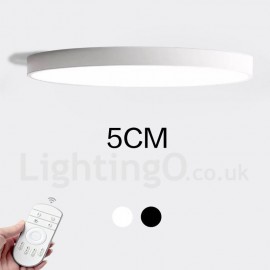 Ultra-Thin Dimmable LED Modern / Contemporary Nordic Style Flush Mount Ceiling Lights with Acrylic Shade for Bathroom,Living Room,Study,Kitchen,Bedroom,Dining Room,Bar with Remote Control - Also Can Be Used As Wall Light