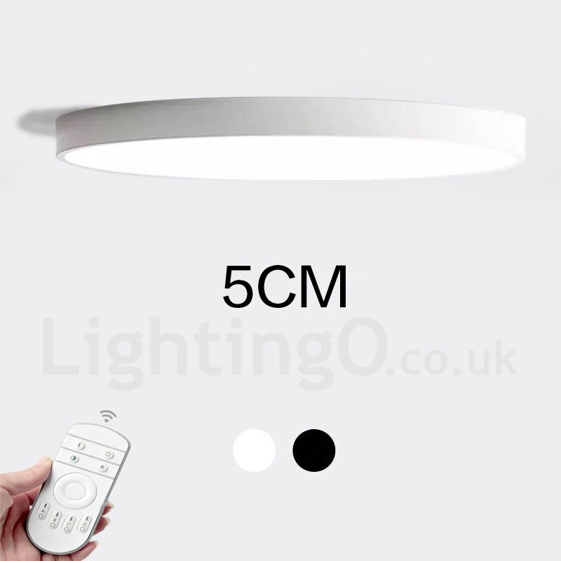 Ultra Thin Dimmable Led Modern Contemporary Nordic Style Flush Mount Ceiling Lights With Acrylic Shade For Bathroom Living Room Study Kitchen Bedroom Dining Bar Remote Control Also Can Be Used As Wall Light Lightingo Co Uk - Flush Mount Ceiling Light Led Dimmable