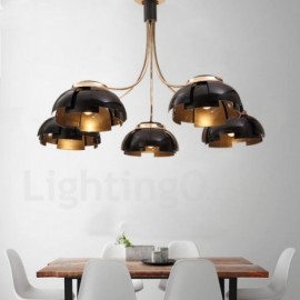 Modern / Contemporary 5 Light Steel Chandelier with Acrylic Shade for Living Room, Dinning Room, Bedroom, Hotel