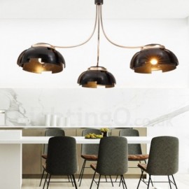 Modern / Contemporary 3 Light Steel Chandelier with Acrylic Shade for Living Room, Dinning Room, Bedroom, Hotel