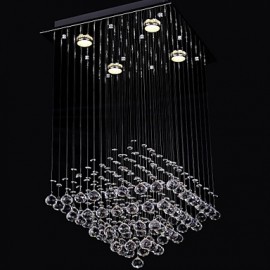 Clear Crystal 4 Lights Flush Mount In Simple Design