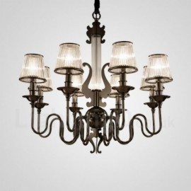 Modern / Contemporary 15 Light Steel Chandelier with Acrylic Shade for Living Room, Corridor, Courtyard, Kitchen, Hotel
