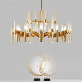 Modern / Contemporary 18 Light Aluminum Alloy Chandelier with Crystal Shade for Dinning Room, Bedroom,