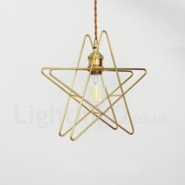Modern / Contemporary 1 Light Brass Pendant Light with Shade for Living Room, Dinning Room, Bedroom