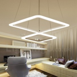 Modern / Contemporary 2 Light Aluminum Alloy Pendant Light with Acrylic Shade for Living Room, Dinning Room, Bedroom, Hotel