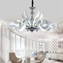 Dimmable Modern / Contemporary 15 Light Steel Chandelier with Acrylic Shade for Living Room, Dinning Room, Bedroom