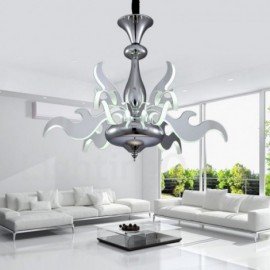 Dimmable Modern / Contemporary 9 Light Steel Chandelier with Acrylic Shade for Living Room, Dinning Room, Bedroom