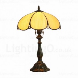 Flying Saucer Lamp Shade Traditional 12 inch Stained Glass Desk Lamp Living Room Bedroom Study Room