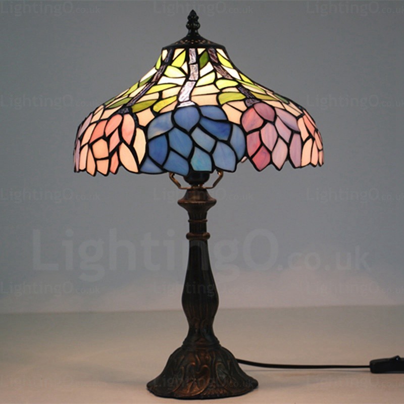 Wisteria Design Retro 12 Inch Tiffany Desk Lamp Living Room