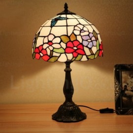 Sunflower Lamp Shade Exquisite 12 inch Handmade Stained Glass Table Lamp Living Room Bedroom Study Room
