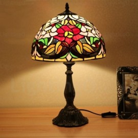 Rose Flower Exquisite 12 inch Handmade Stained Glass Table Lamp Living Room Bedroom Study Room
