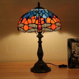 Dragonfly Design Luxury 12 inch Stained Glass Table Lamp Living Room Bedroom Study Room