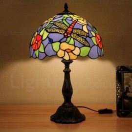 Dragonfly Design Exquisite 12 inch Stained Glass Table Lamp Living Room Bedroom Study Room