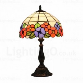 Sunflower Lamp Shade 12 inch Handmade Stained Glass Table Lamp Living Room Bedroom Study Room