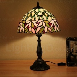 Grape Lamp Shade 12 inch Handmade Stained Glass Table Lamp Living Room Bedroom Study Room