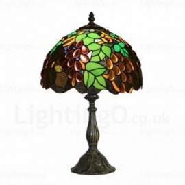 Grape Lamp Shade 12 inch Handmade Stained Glass Table Lamp Living Room Bedroom Study Room