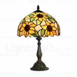 Sunflower Lamp Shade Luxury 12 inch Handmade Stained Glass Desk Lamp Living Room Bedroom Study Room