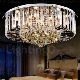 6 Light Modern/Contemporary Ceiling Lights with Crystal Shade for Living Room, Bedroom, Hotel