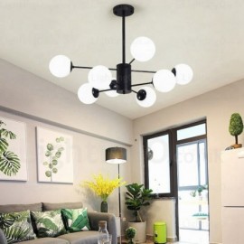 8 Light Modern/Contemporary Chandeliers with Glass Shade for Living Room, Dining Room, Bedroom