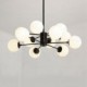 12 Light Nordic Chandeliers with Glass Shade for Living Room, Dining Room, Bedroom